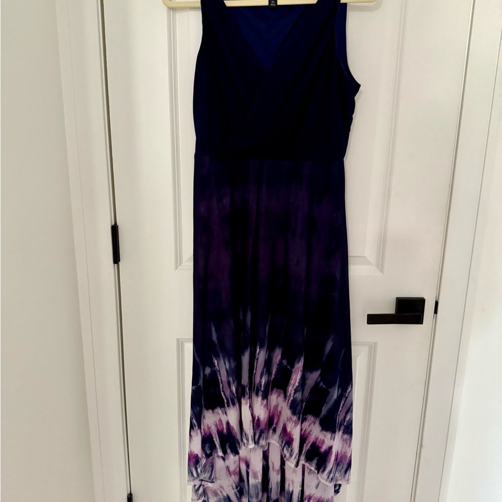 Simply Vera Vera Wang Blue Black High Low Sundress
